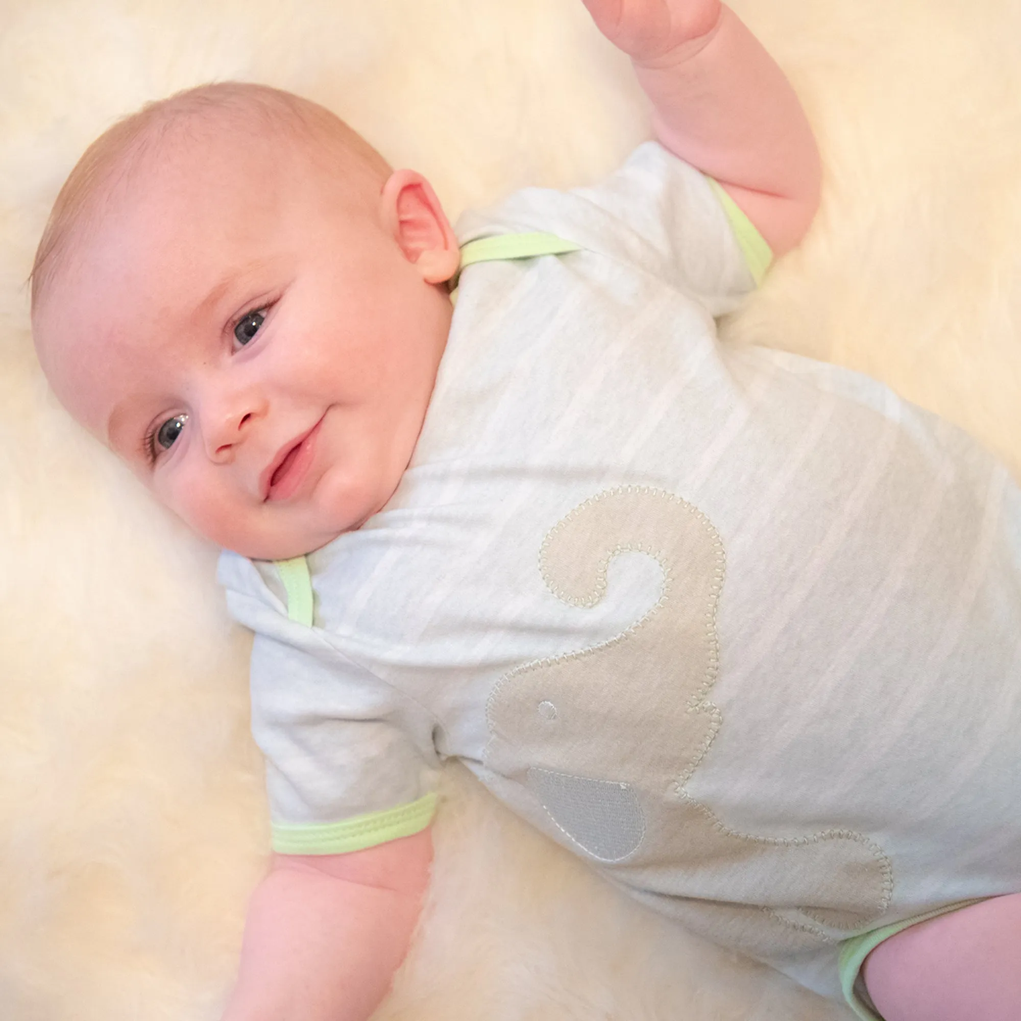 Airplane Lime Stripe Onesie 0-6 Months